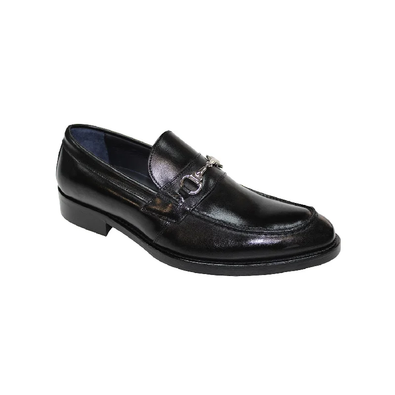 Loafers for casual vibes-Firmani Ben Men's Shoes Black Calf-Skin Leather Loafers (FIR1000)