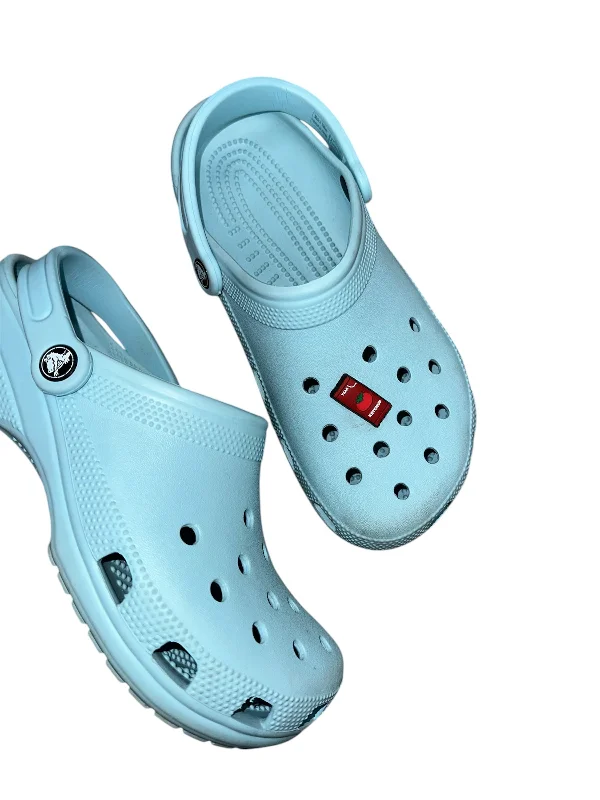 modern flats near downtown-Shoes Flats By Crocs In Blue, Size: 9