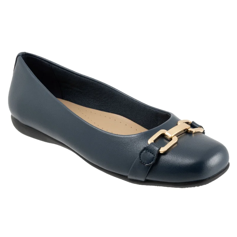 affordable flats near beach-Sadie Pump Navy Slip-ons