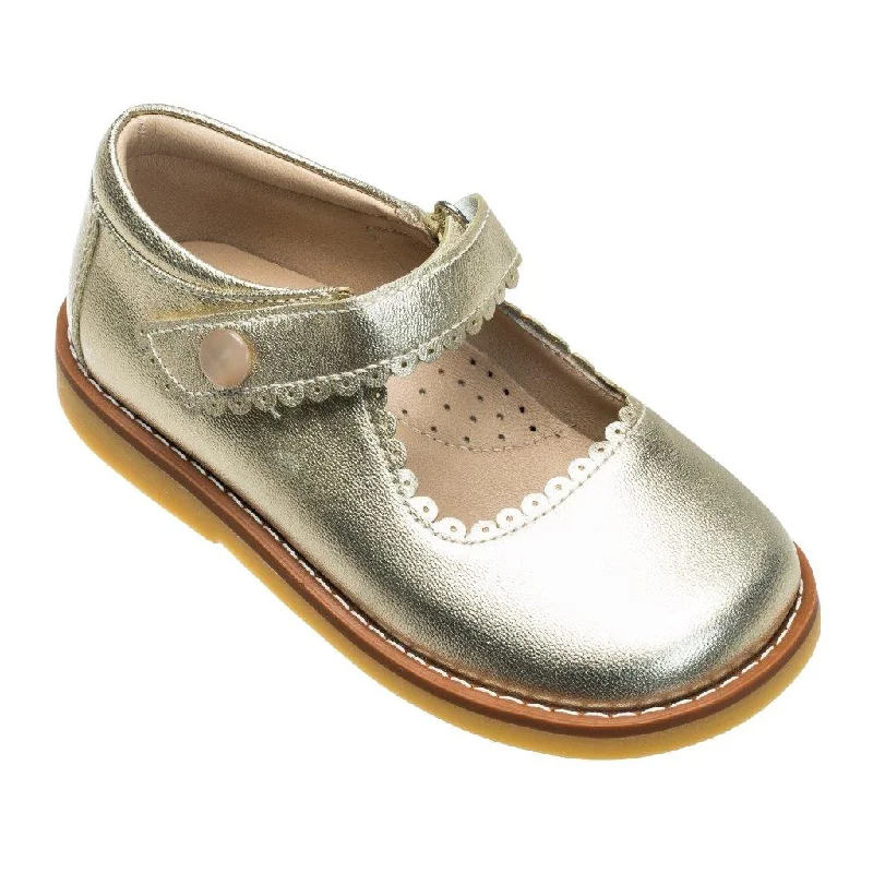 Mary Jane shoes for busy lives-Mary Jane Metallic Gold