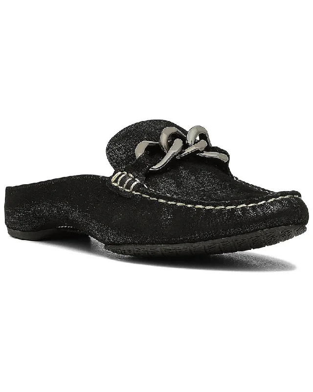 men’s fuzzy slippers-Donald Pliner Bless Leather Mule