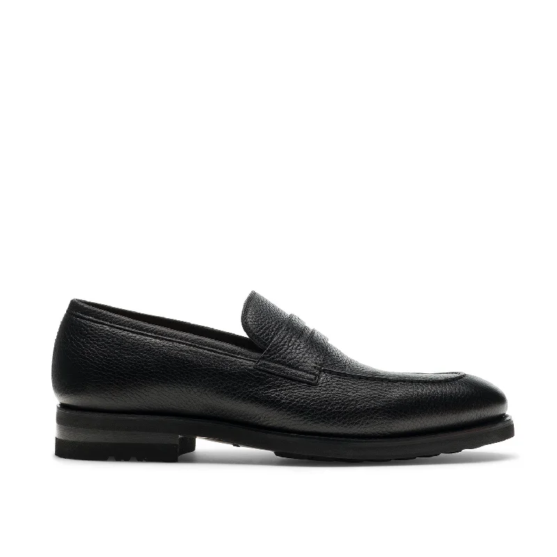 Loafers with steady charm-Magnanni Matlin III 24671 Men's Shoes Black Full Grain Leather Casual Penny Loafers (MAGS1110)