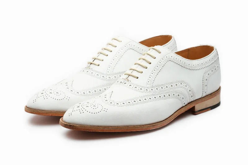 Best Oxfords for flexible soles-Wingtip Oxford Classic - White