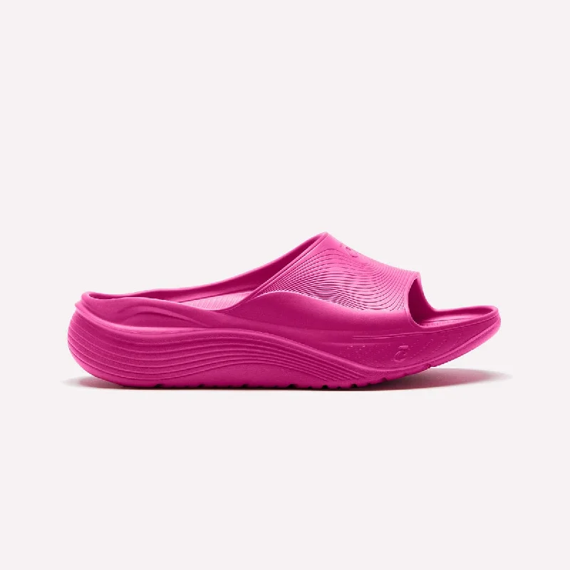 lightweight summer slippers-Men's SuperCush Recovery Slide - Neon Pink