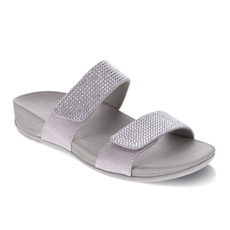 Affordable sandals under $30-MIA VITA AVOCA SLIDE SILVER