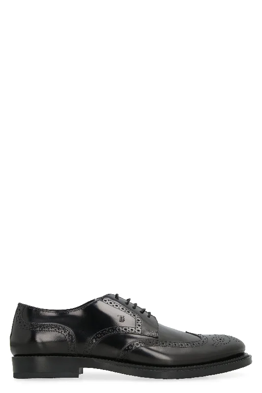 Casual shoes with stylish sole -TOD'S Lace Up High Shine Brogues for Men