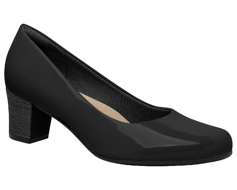 best high heels for comfort-Piccadilly Ref: 110072-3204 Patent Black Business Court Shoe with Medium Heel - The Perfect Combination of Elegance and Comfort for Professional Wear