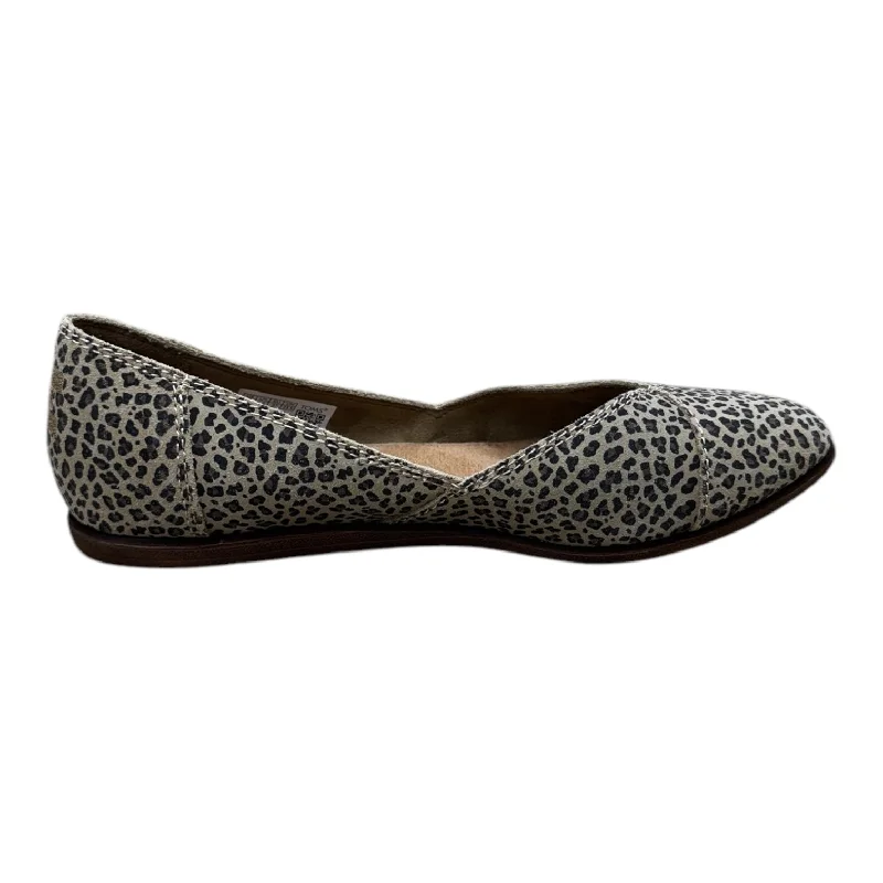 flats near public spaces-Shoes Flats By Toms In Animal Print, Size: 6.5