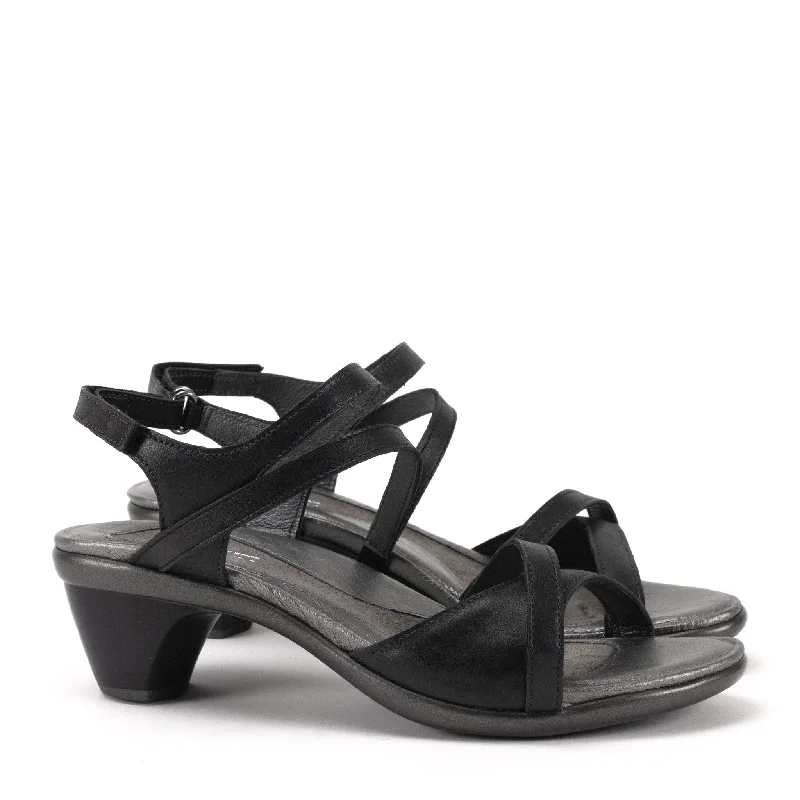 Sandals for beach strolls-LIMIT - BLACK - LEATHER