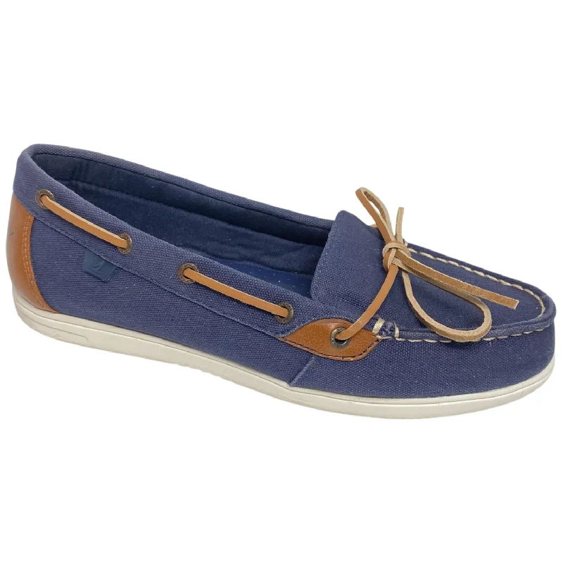 flats with trendy decor-Shoes Flats By Sperry In Navy, Size: 7.5