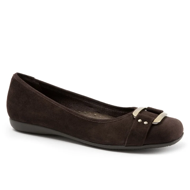 stylish flats for students-Sizzle Brown Suede