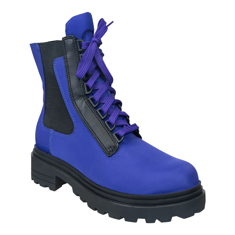 warm fleece-lined boots-COMMANDER in BLUE Combat Boots