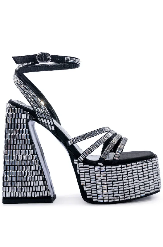 chic high heels for workers-KATHERINE-SILVER PLATFORM HEELED SANDAL