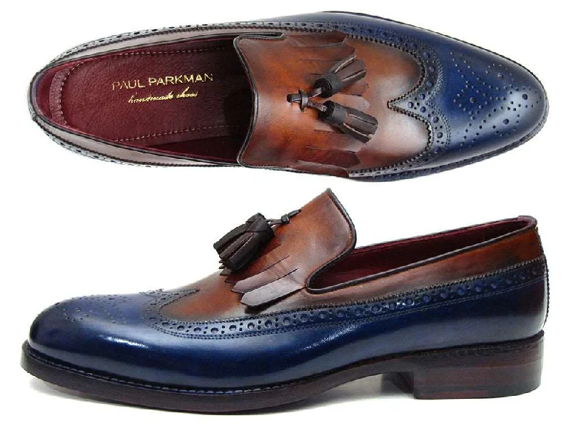 Loafers for work charm-Paul Parkman Navy & Tobacco Loafers