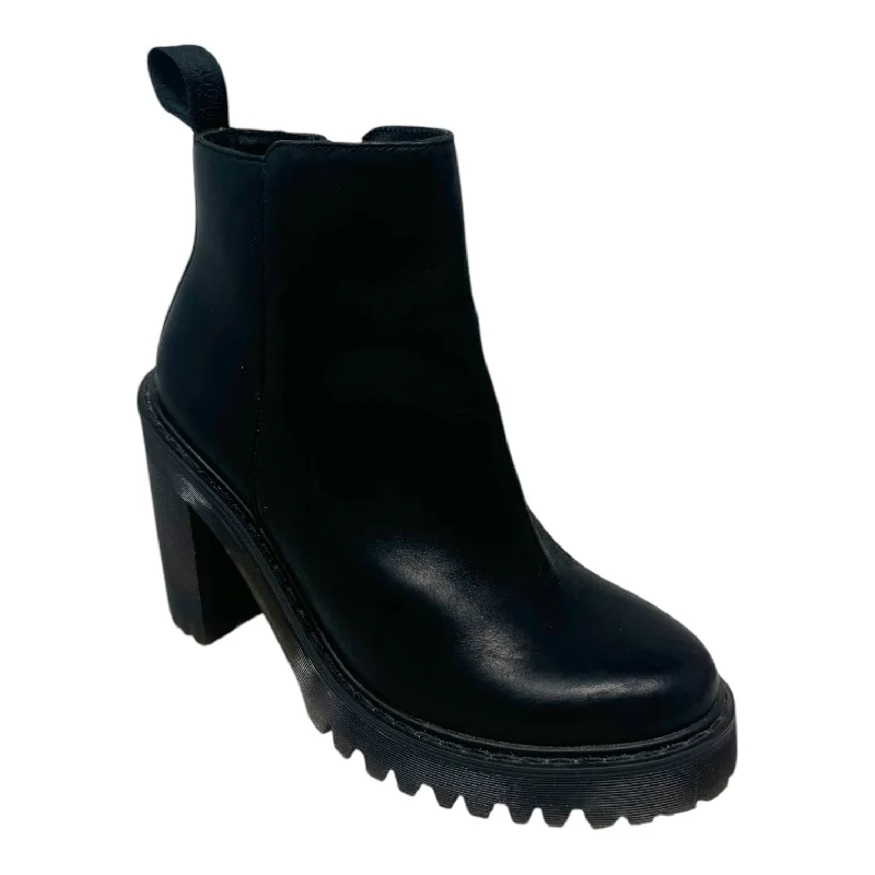 heavy-duty safety boots-Magdalena Leather Heeled Chelsea Boots By Dr Martens In Black, Size: 7