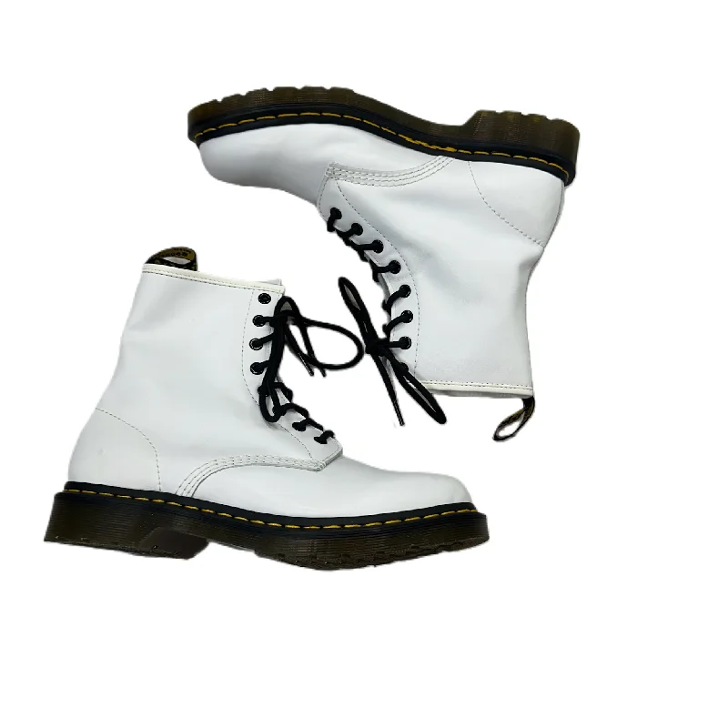 lightweight trail boots-Boots Combat By Dr Martens In White, Size: 10