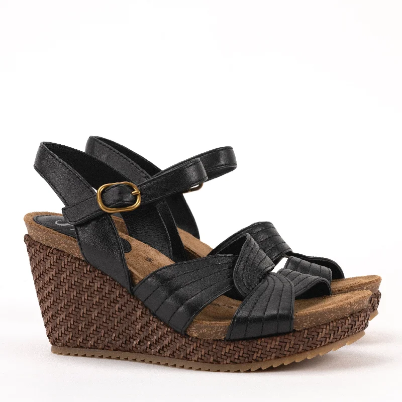 How to style sandals with headbands-CLARISSA - BLACK - LEATHER