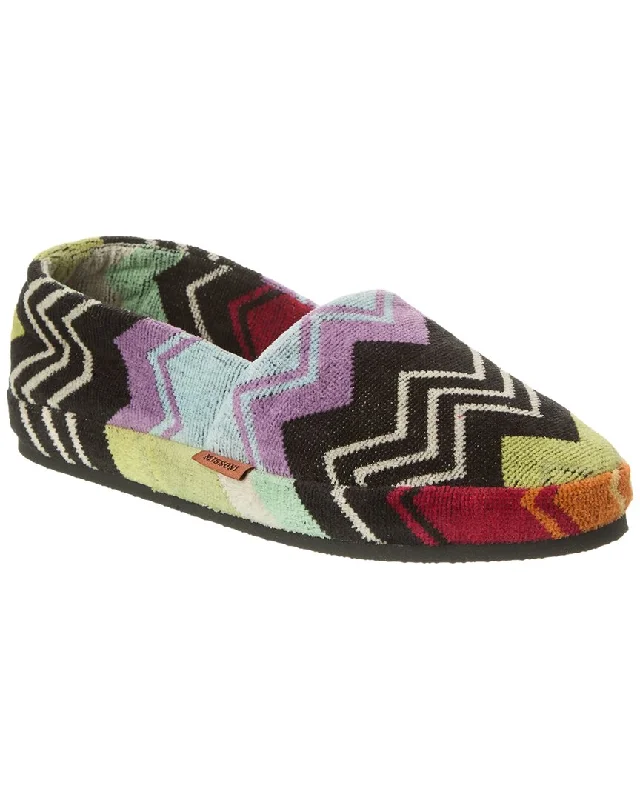 sustainable linen slippers-Missoni Home Giacomo Closed Slipper