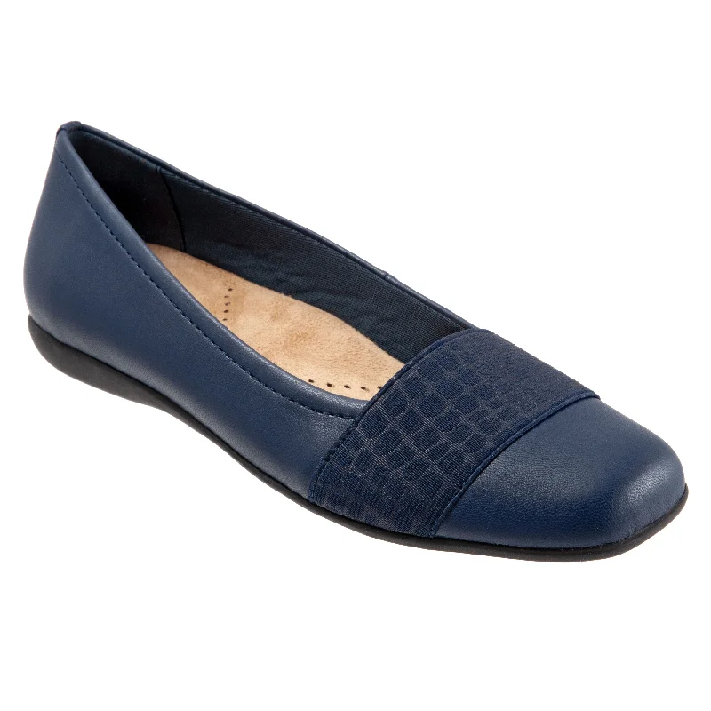 luxury flats for rent-Samantha 400 Navy Ballet Flat Shoes