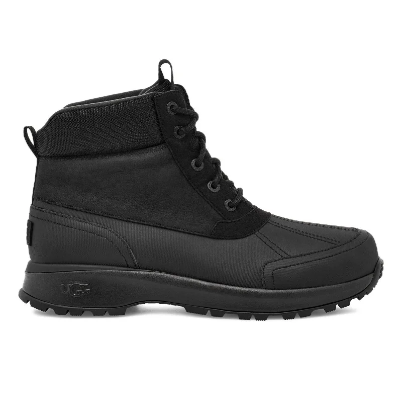 warm wool-lined boots-UGG Men's Emmett Duck Boot Black