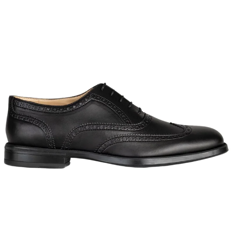 How to style Oxfords with earrings-Men's vegan oxford brogue by Solari Milano - black or brown