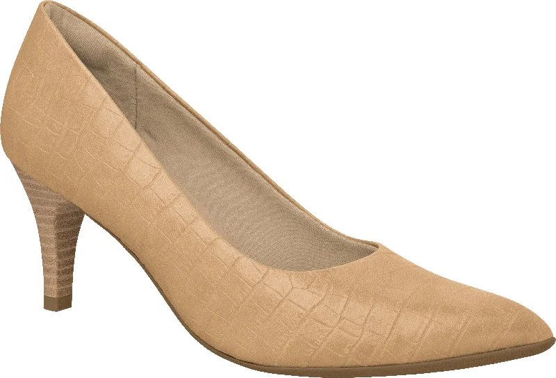 high heels for quick wear-Piccadilly 745035 Women Fashion Business Classic Scarpine Heel in Croco Nude