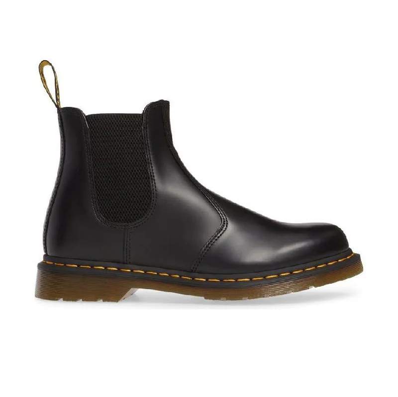 soft shearling boots-Dr. Martens Men's 2976 Chelsea Boot Black/Yellow