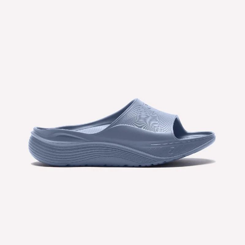 men’s soft slippers-Men's SuperCush Recovery Slide - Ocean Blue