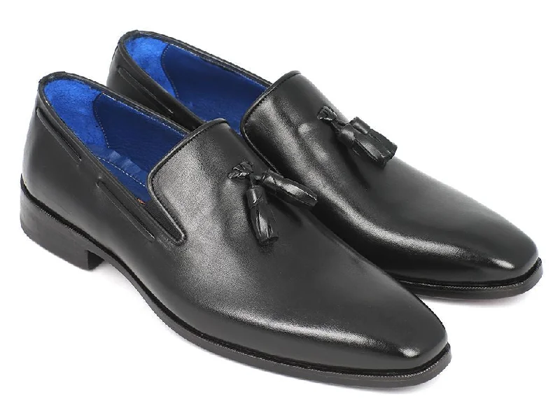 Loafers with chic hues-Paul Parkman Men's Black Tassel Loafers