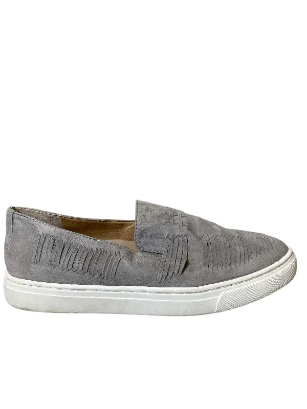 flats with vibrant decor-Shoes Flats By Vince Camuto In Grey, Size: 7