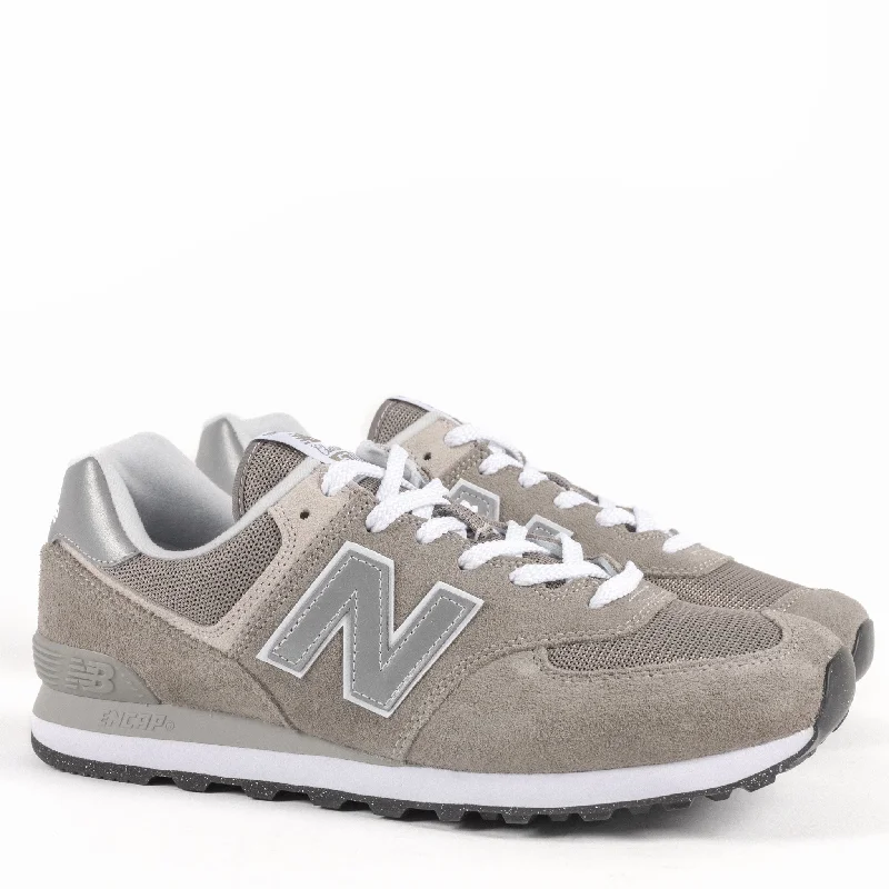 Athletic shoes with secure edge-574 CLASSIC - GREY - SUEDE/MESH