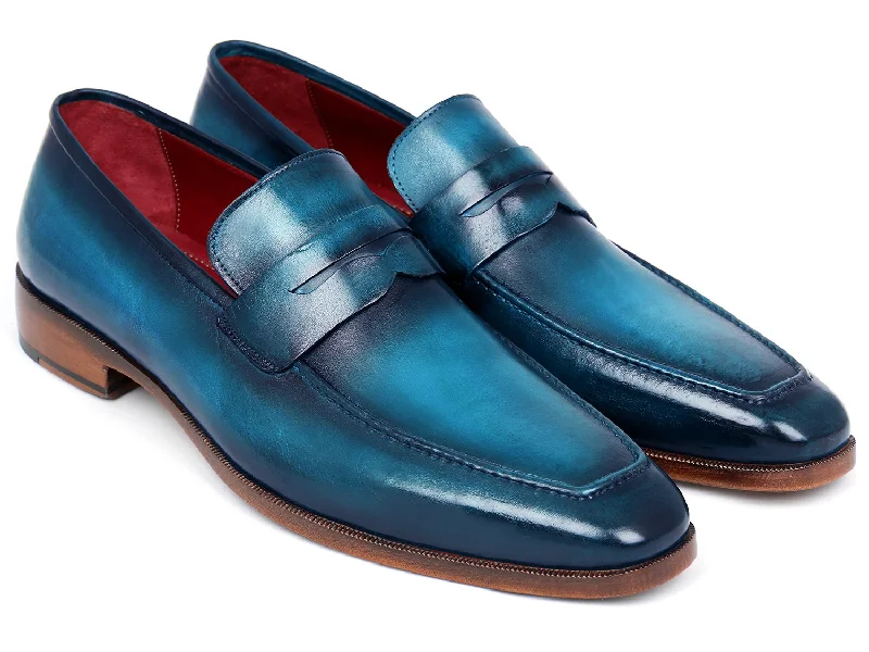 Loafers with casual charm-Paul Parkman Blue & Turquoise Calfskin Loafers