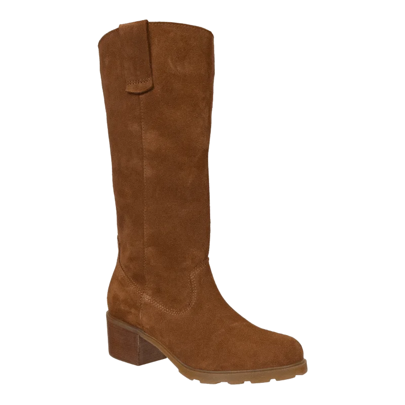 rugged snow boots-TALLOW in CAMEL Heeled Mid Shaft Boots