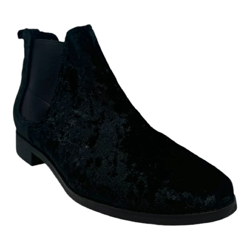 breathable hiking boots-Ella Velvet Boots By Toms In Black, Size: 9