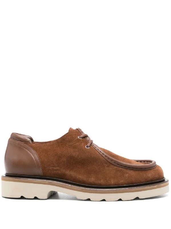 Casual shoes with soft upper -MAISON KITSUNÉ Suede Leather Derbies for Men