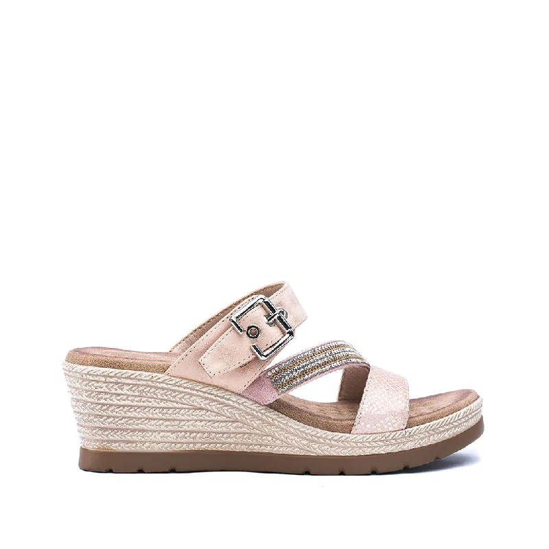 Best sandals for classic comfort-Monica Blush Espadrille Sandal