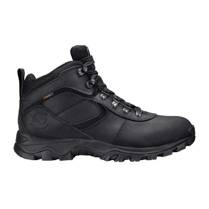 non-slip work boots-Timberland Men's Mt. Maddsen Mid Hiking Boots Black Waterproof