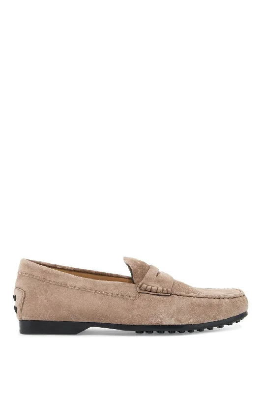 Casual shoes with stylish sole -TOD'S Suede Moccasins for Men - FW24 Collection