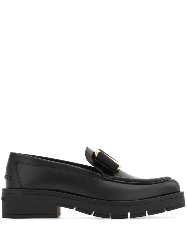 Casual shoes for casual elegance -Ferragamo Stylish Slip-On Leather Moccasins for Women