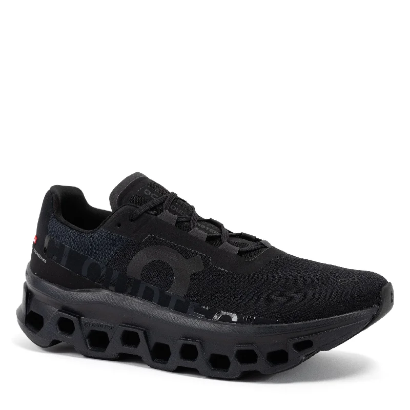 Athletic shoes with durable kick-M-CLOUDMONSTER - ALL BLACK - MESH