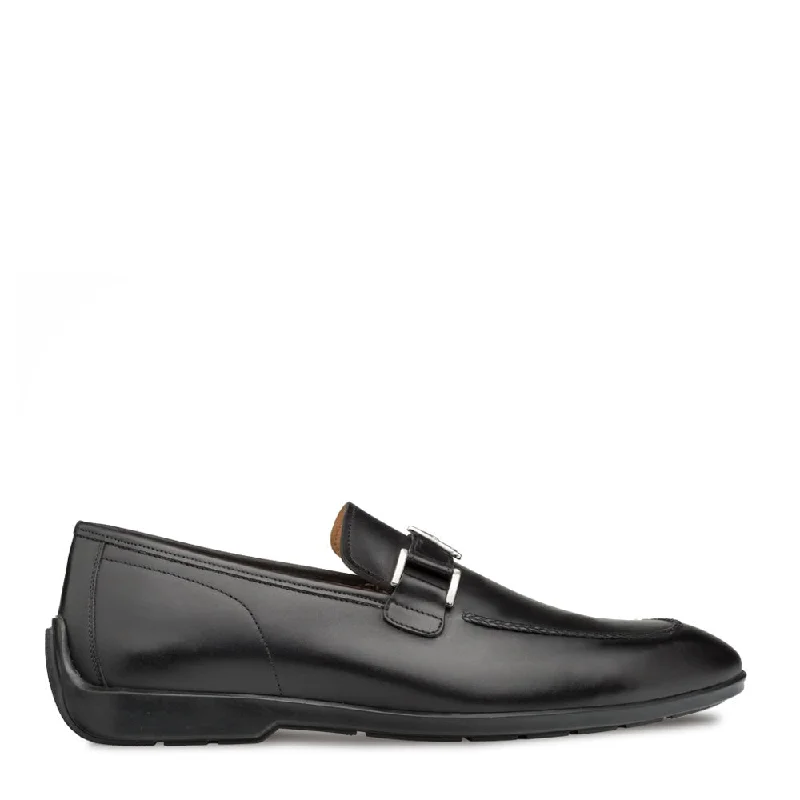 Loafers for casual looks-Mezlan R20487 Men's Shoes Black Calf-Skin Leather Slip-On Driver Loafers (MZ3637)