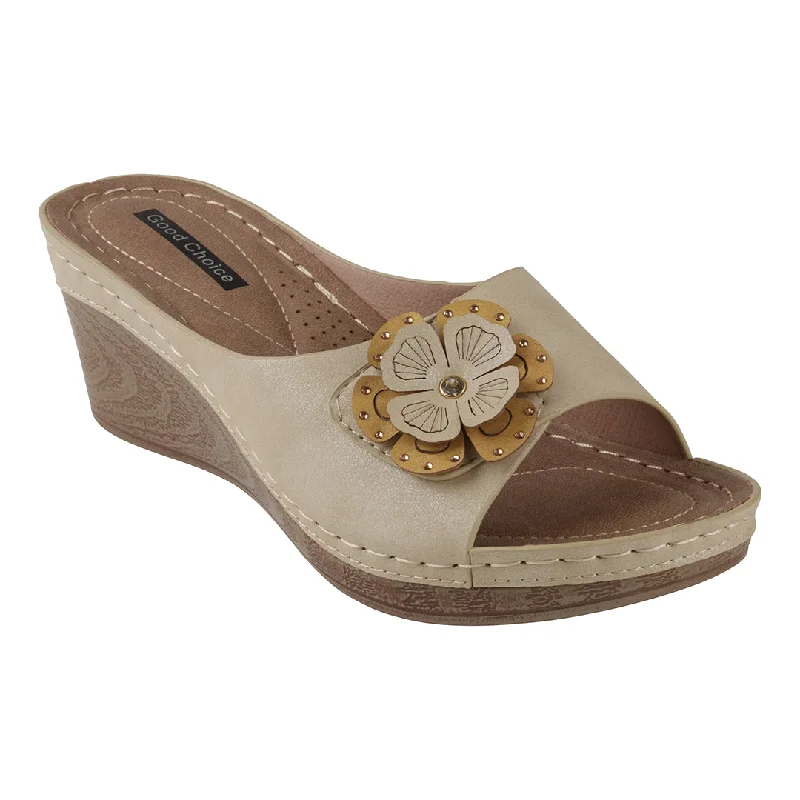 Sandals with khaki shorts-Naples Natural Wedge Sandal