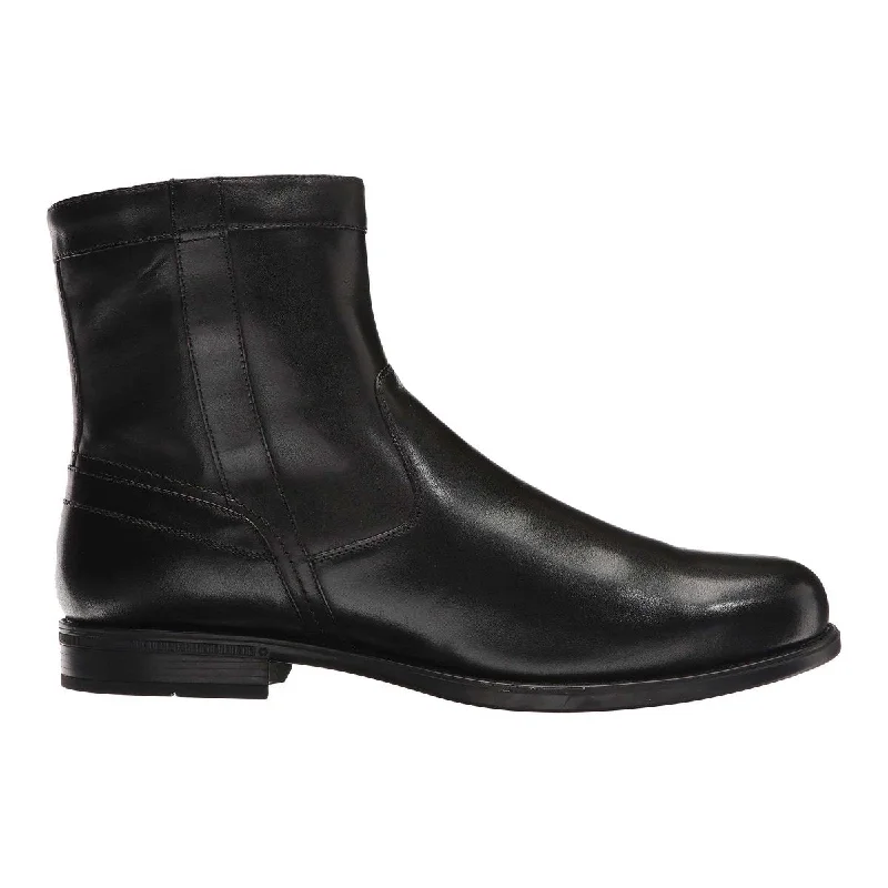 vintage Western boots-Florsheim Men's Midtown Plain Toe Zip Boot Black